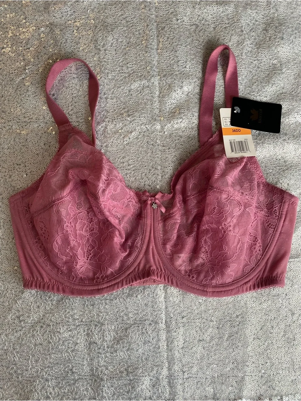 Wacoal Retro Chic Full Figure Underwire Bra Dusty Rose Pink 36DD NWT